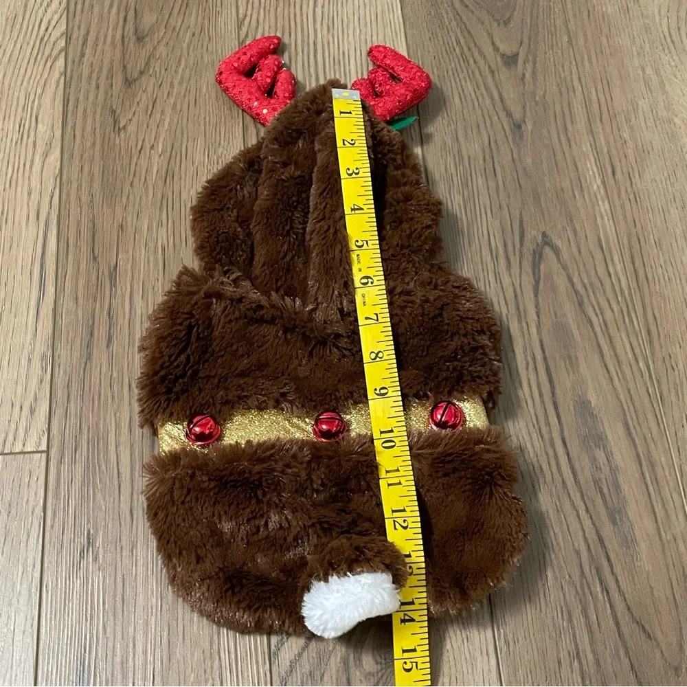 Pet Holiday Small Dog Reindeer Costume‎ With Jungle Bells